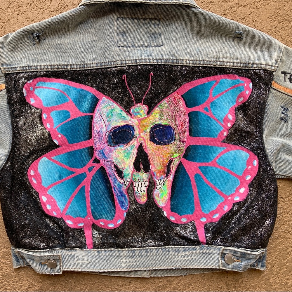 Hand painted Jean jacket custom